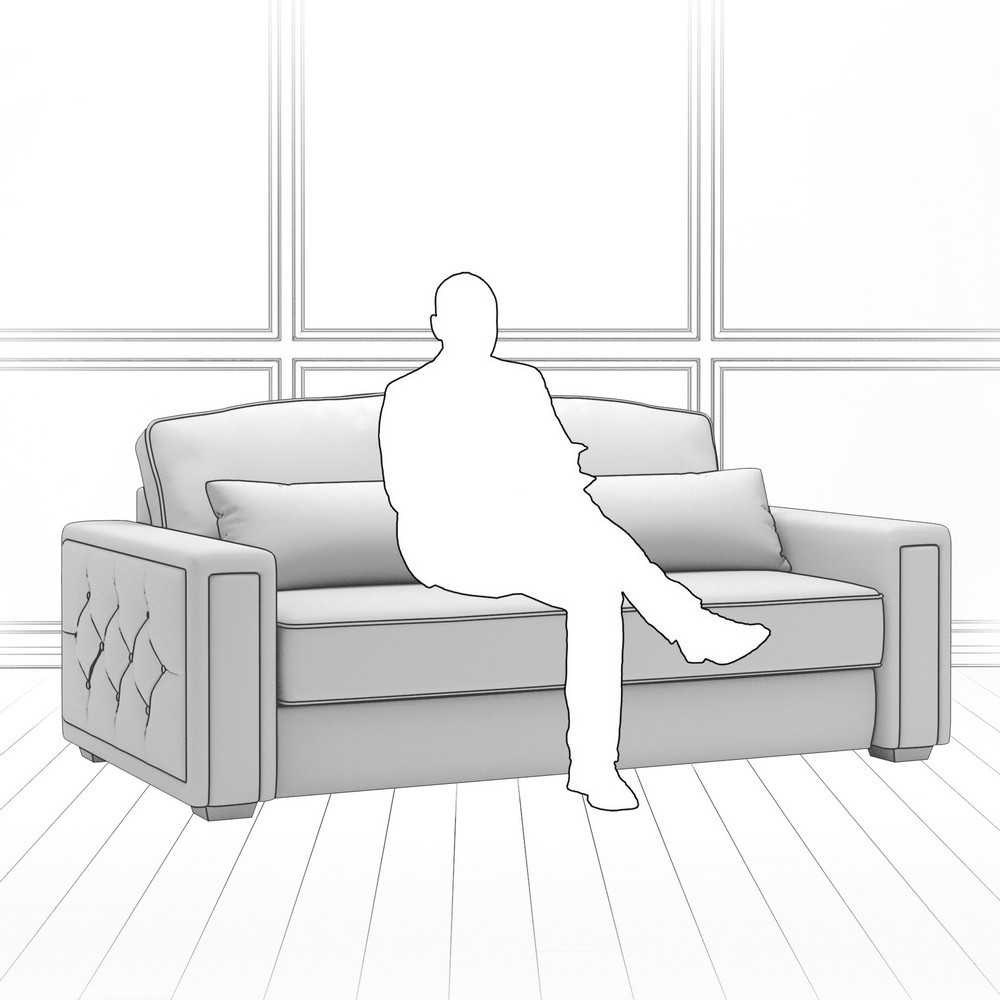 Диван Diamante (с механизмом) DDi-I-180-K03-Ka-B18