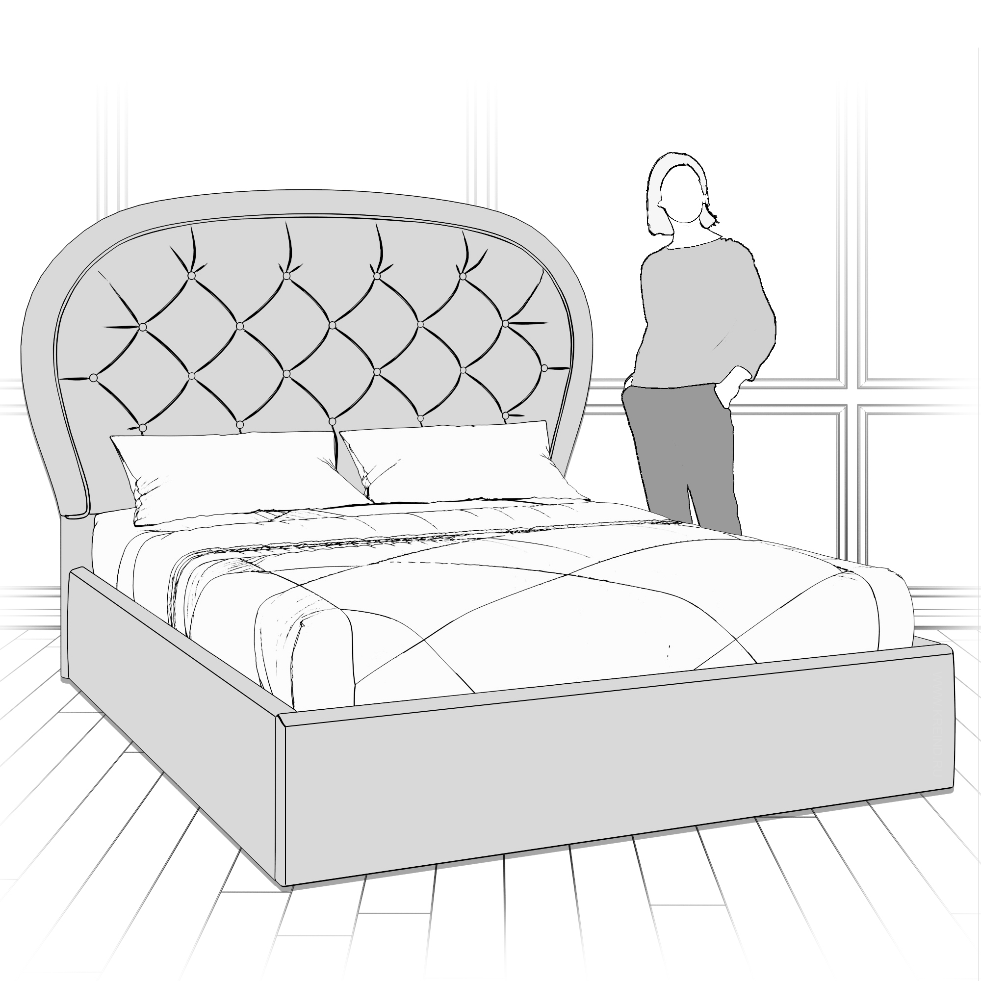 Кровать с подъемным механизмом K50-1600-B14