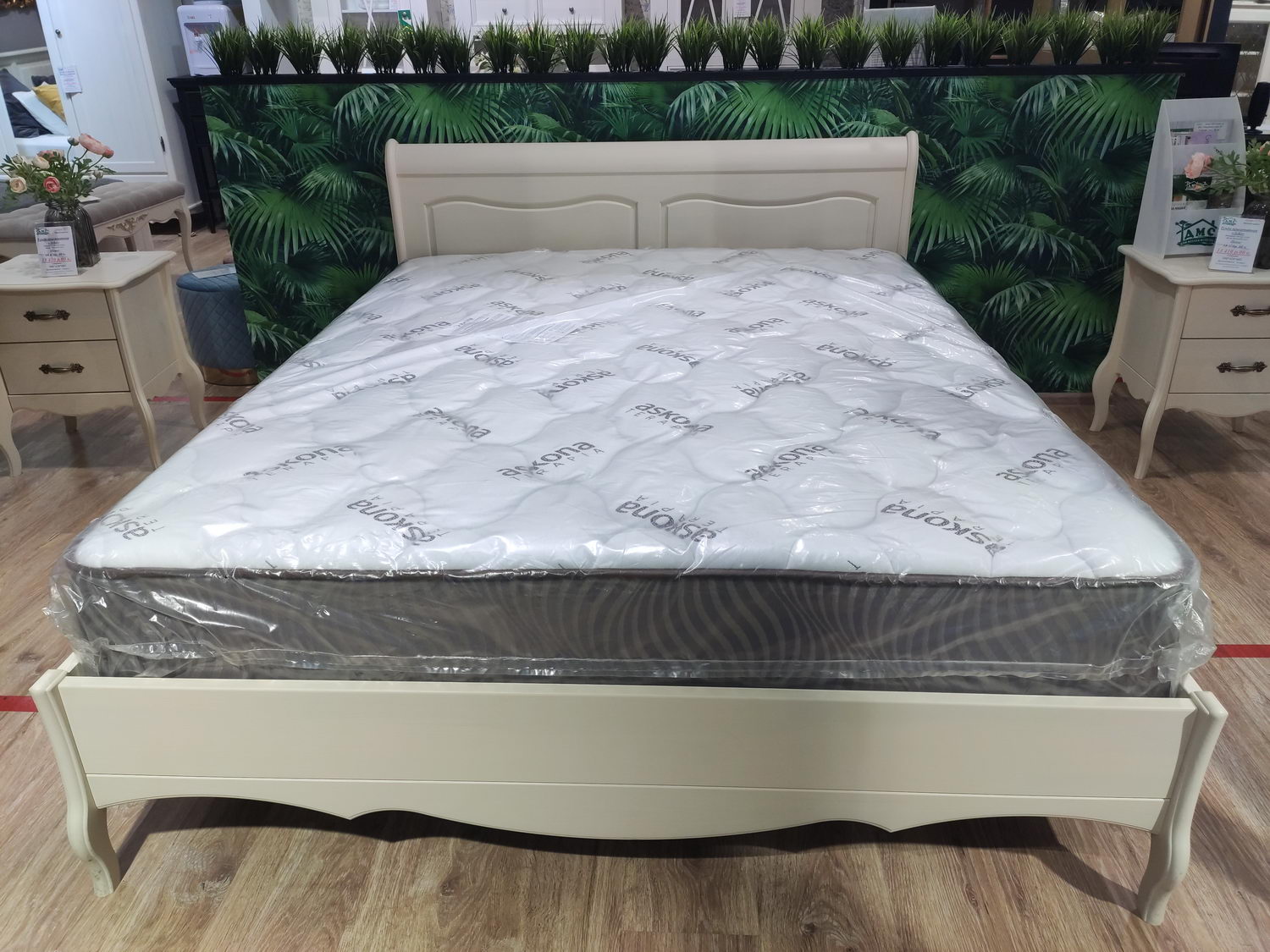 Кровать ЛеБо 1600х2000 без изножья бежевый воск