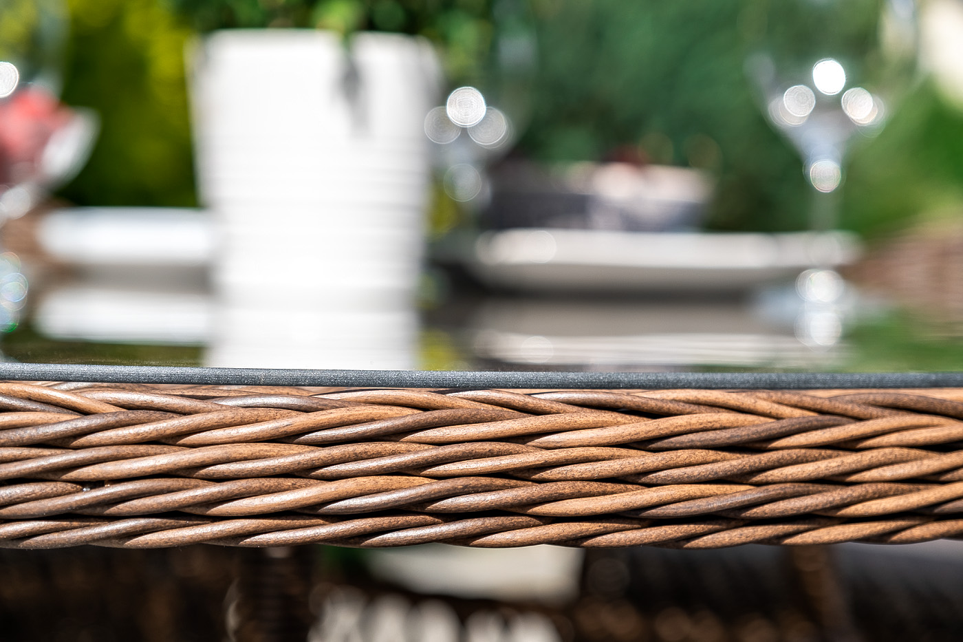 "Эспреззо–150 R" обеденная группа плетеная, цвет коричневый