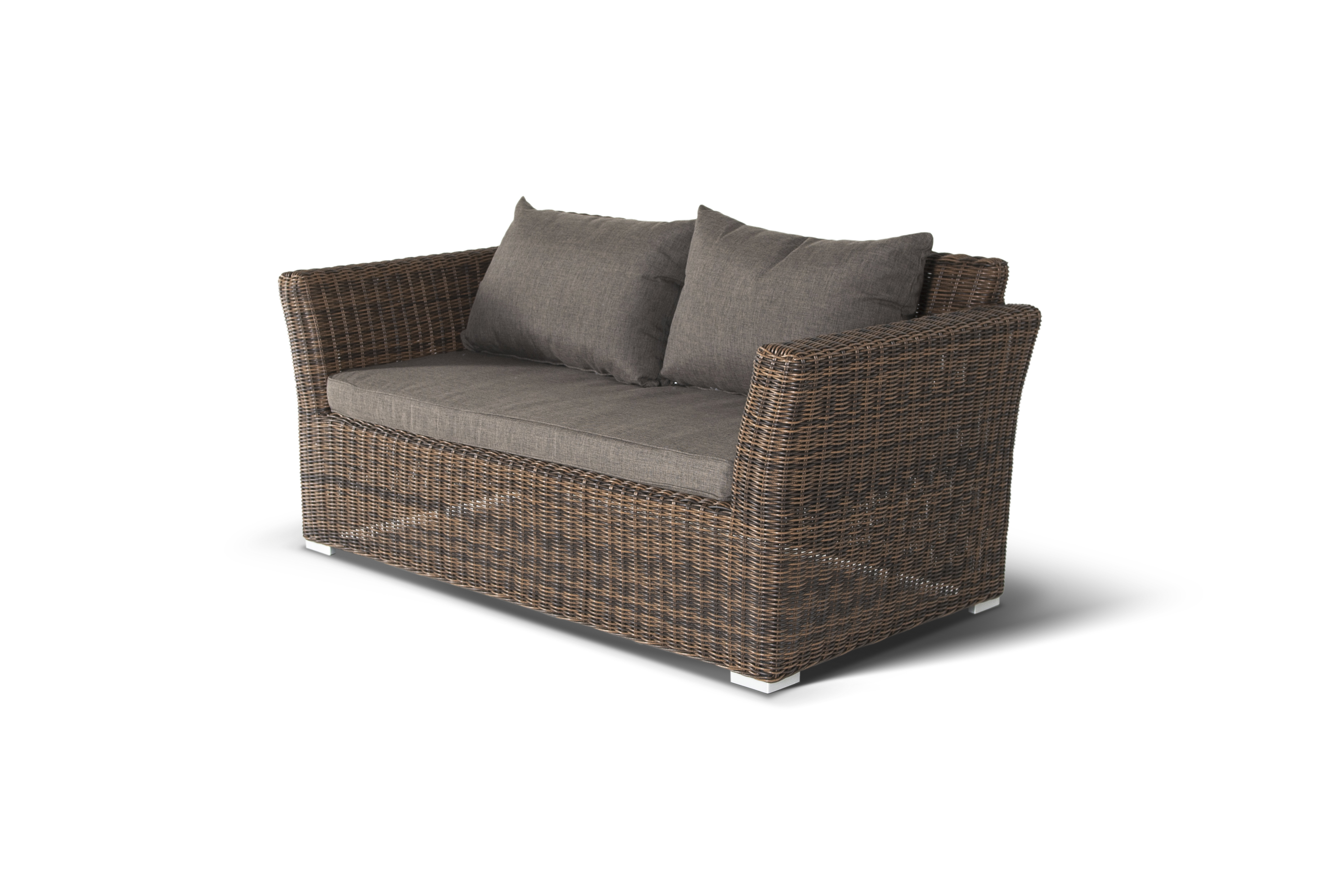 "Капучино Дабл" лаунж-зона из искусственного ротанга, цвет коричневый