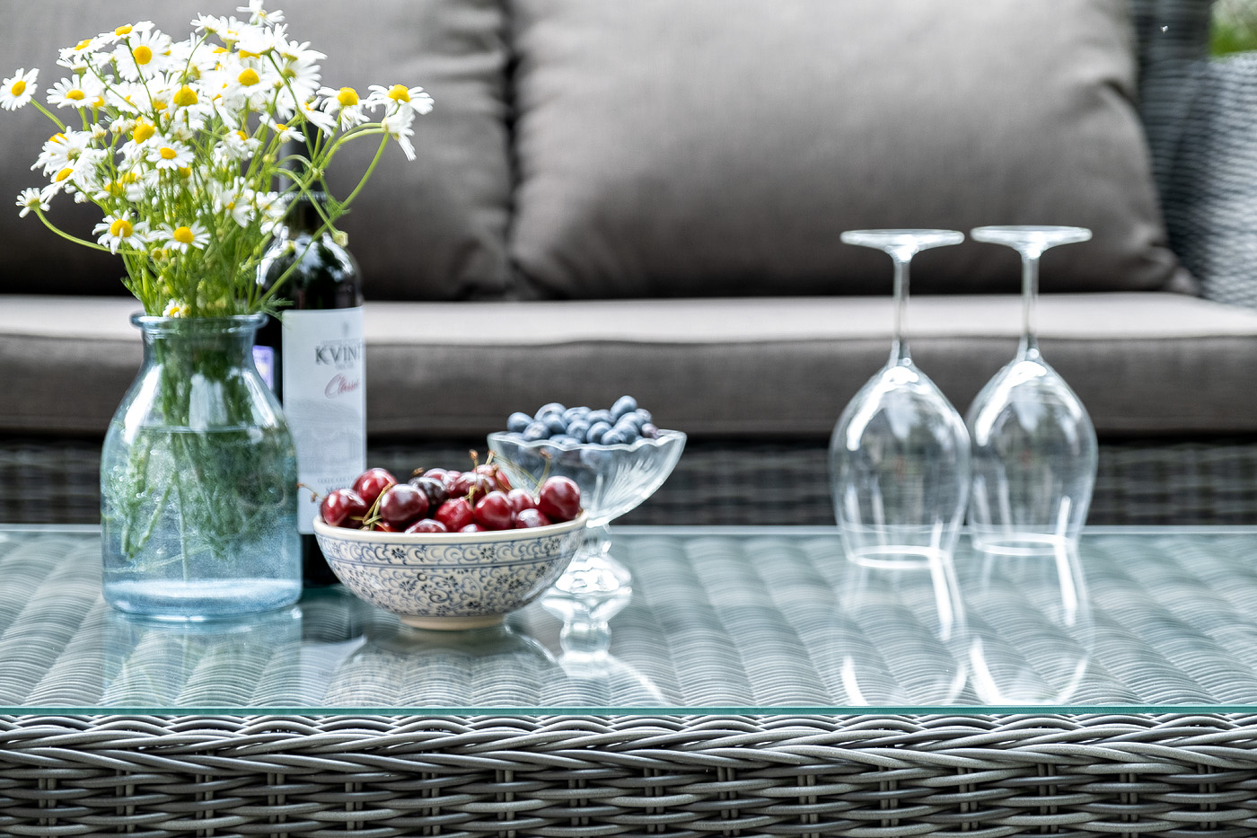 "Каприоли" лаунж-зона из искусственного ротанга, цвет графит