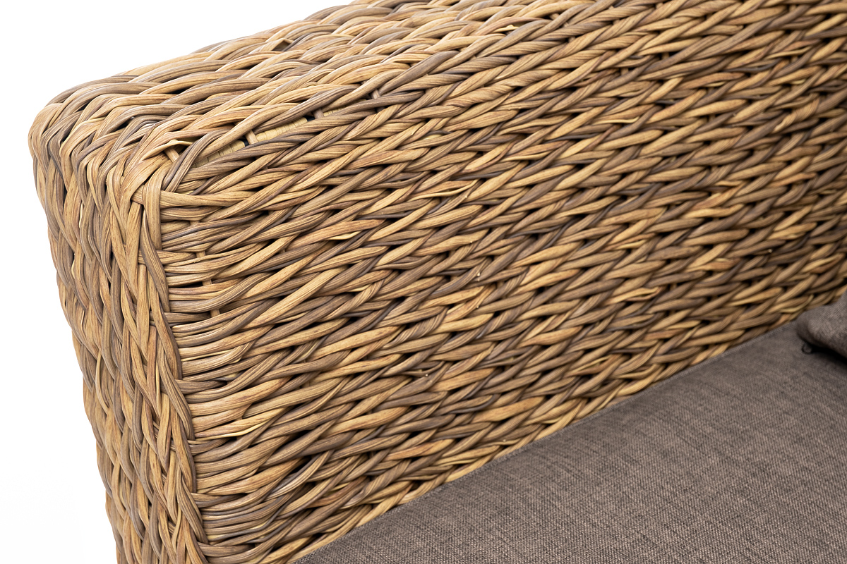 "Капуто" диван из искусственного ротанга (гиацинт) двухместный, цвет соломенный