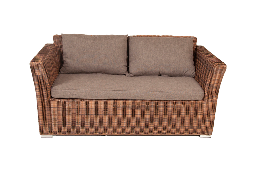 "Капуто" диван из искусственного ротанга двухместный, цвет коричневый