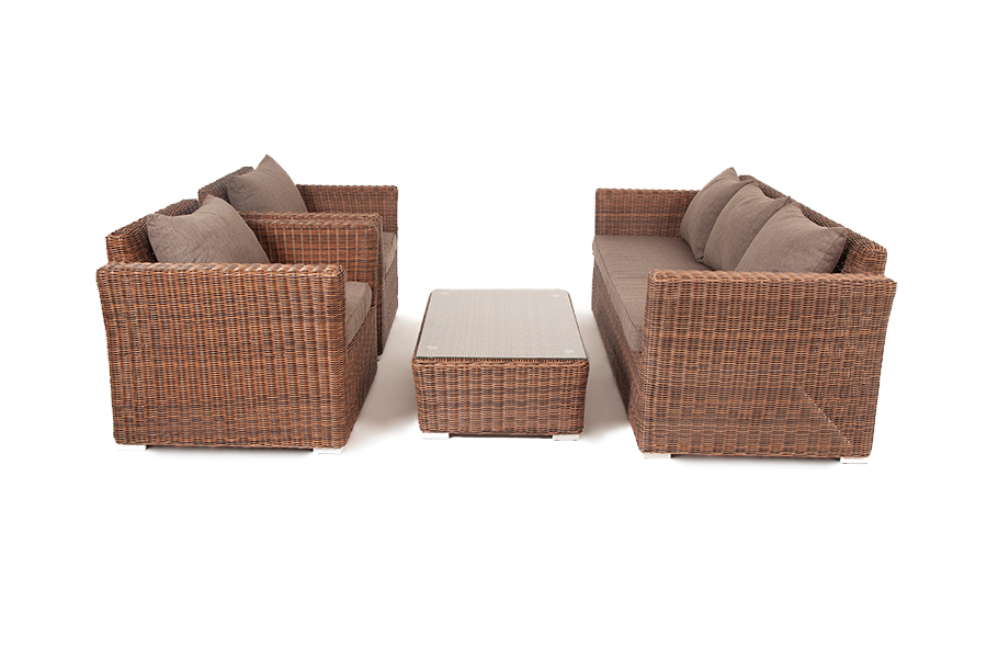 "Капуто" лаунж-зона из искусственного ротанга, цвет коричневый