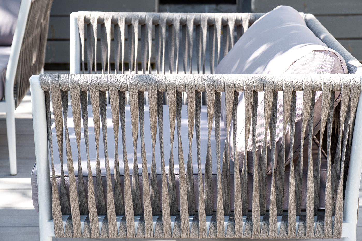 "Калабрия" модульная лаунж-зона из роупа (веревки), каркас из алюминия