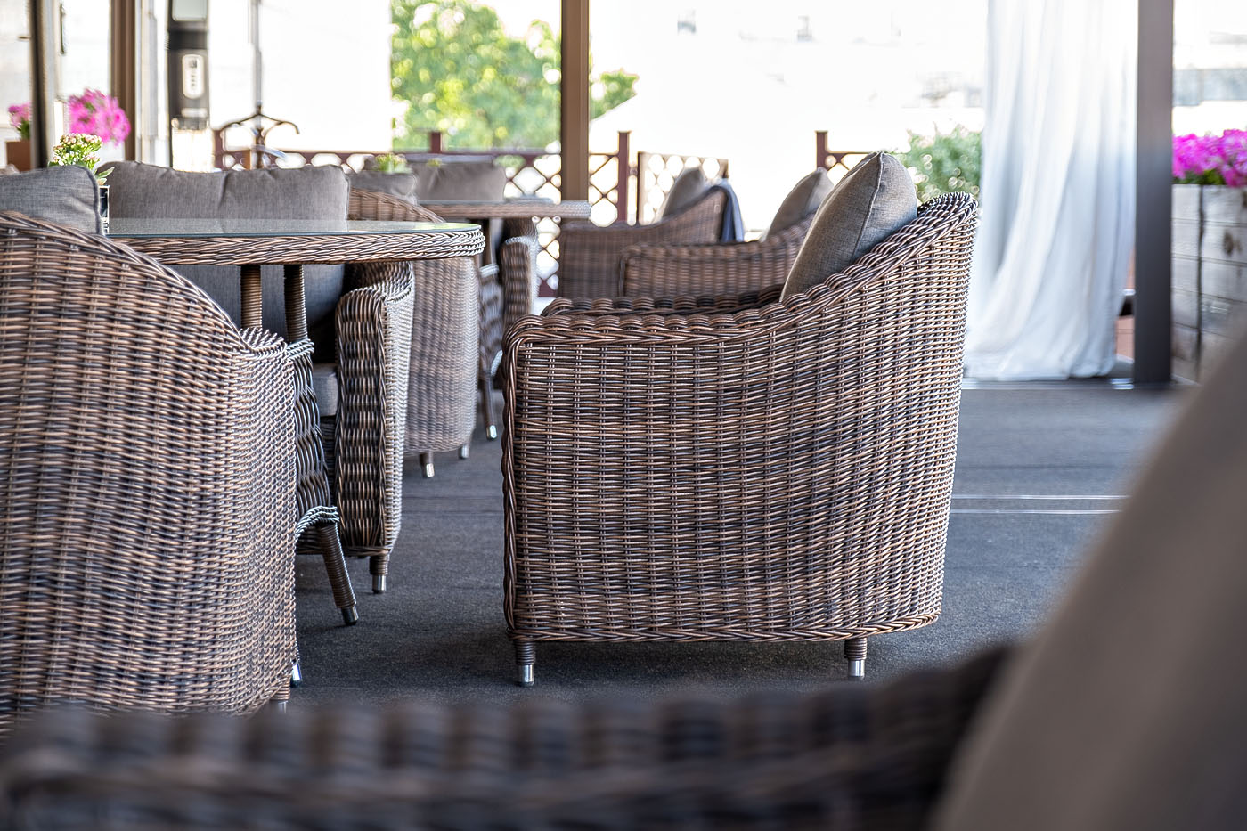 "Копаннини" кресло из искусственного ротанга, цвет коричневый