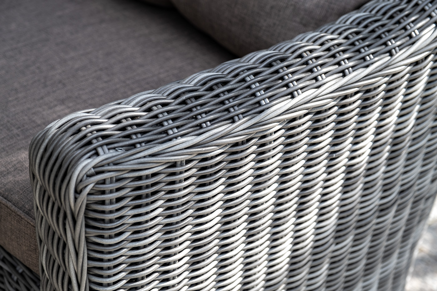 "Копаннини" диван из искусственного ротанга двухместный, цвет графит