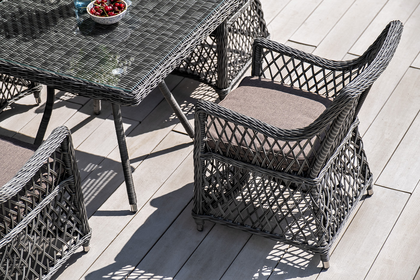 "Латтини" плетеное кресло из искусственного ротанга, цвет графит