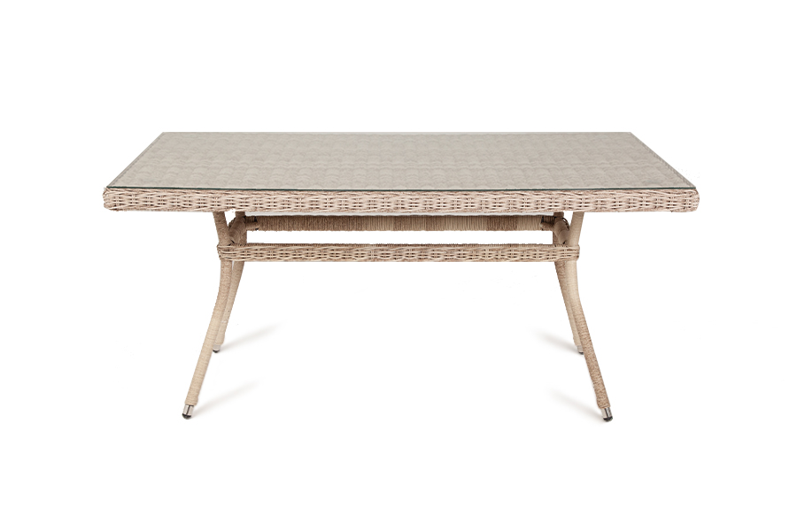 "Латтини" плетеный стол из искусственного ротанга 160х90см, цвет бежевый