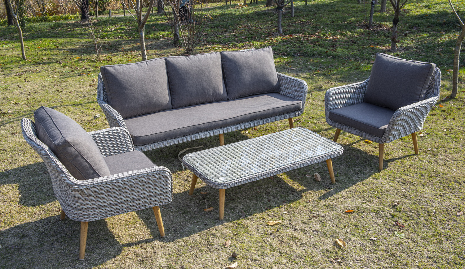 "Провенз" кресло из искусственного ротанга, цвет бежевый