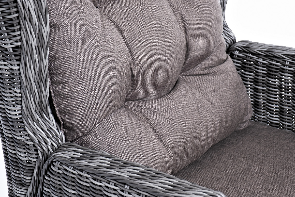 "Форилло" кресло раскладное плетеное, цвет графит