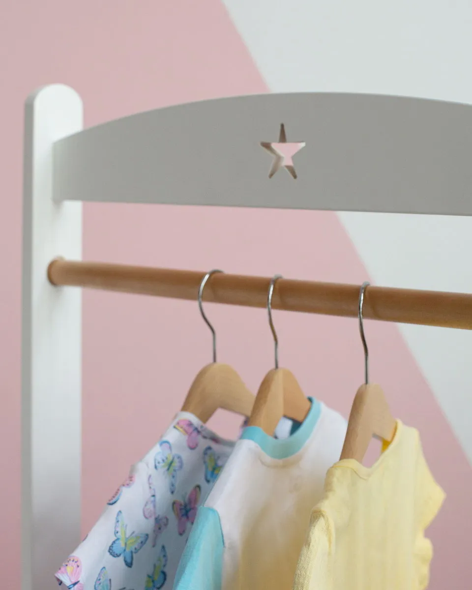 Вешалка белая деревянная ДМ010 (выставочный образец)