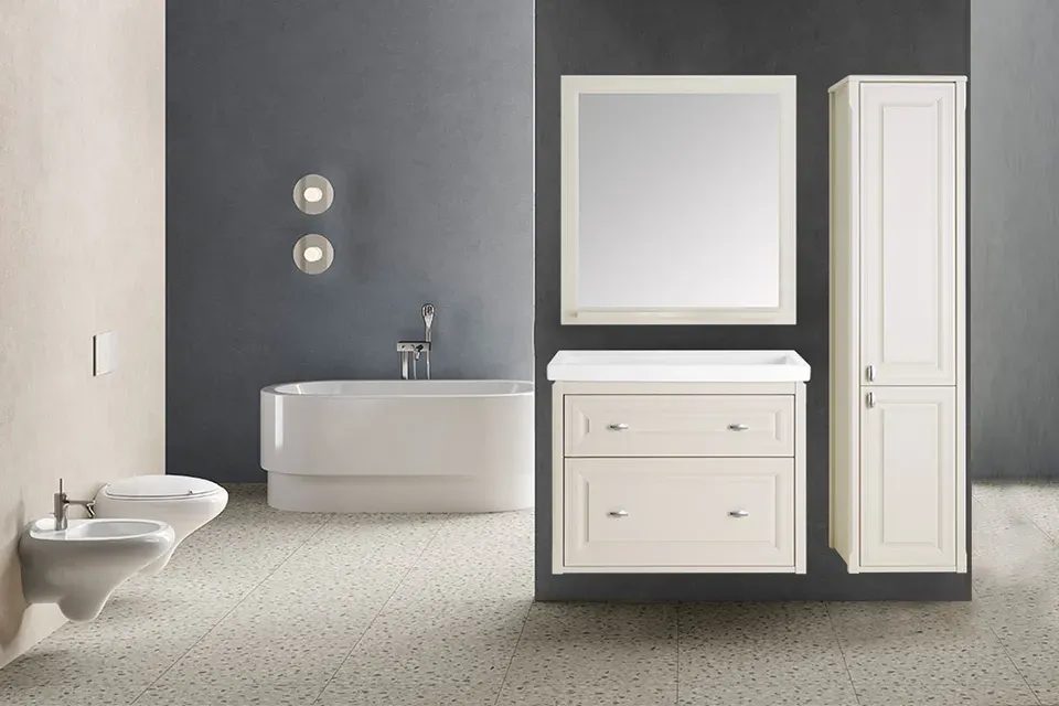 Тумба с 2 ящиками Кастелло Благородный Бежевый