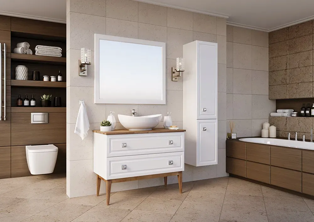 Тумба с 2 ящиками Каталина 80 White OLD